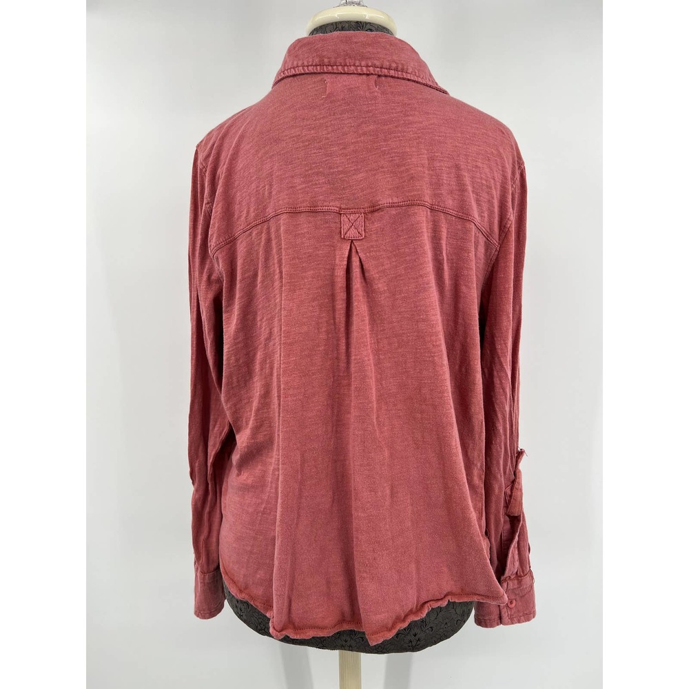 Pilcro and the letterpress anthropologie pink red shirt size 2X - Picture 4 of 5